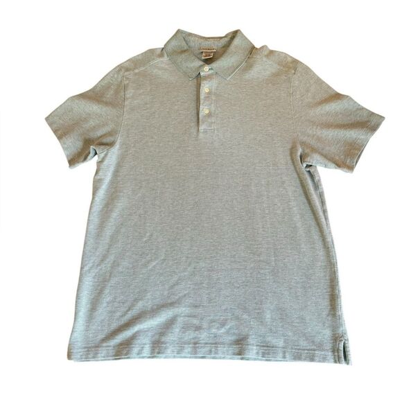 LL Bean Linen Cotton Blend Polo Shirt Men Size Medium Mint Green - Picture 2 of 7
